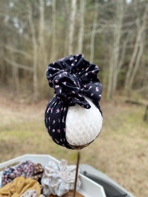 Rib floral black